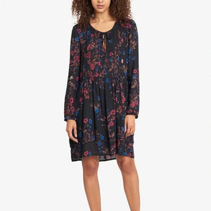 William Rast Devondra‎ Long Sleeve Floral Print Boho Peasant Dress Knee Length